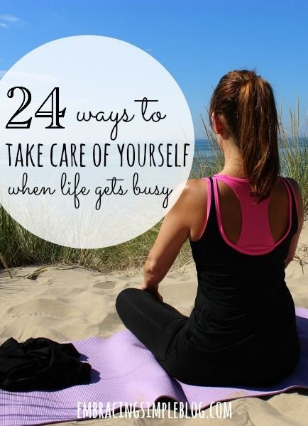 Life can be hectic at times, but it's important to not forget about self care. Here are 24 ways to take care of yourself when life is busy!: